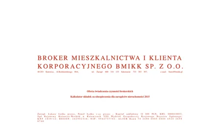 Broker Mieszkalnictwa I Klienta Korporacyjnego Bmikk sp. z o.o.